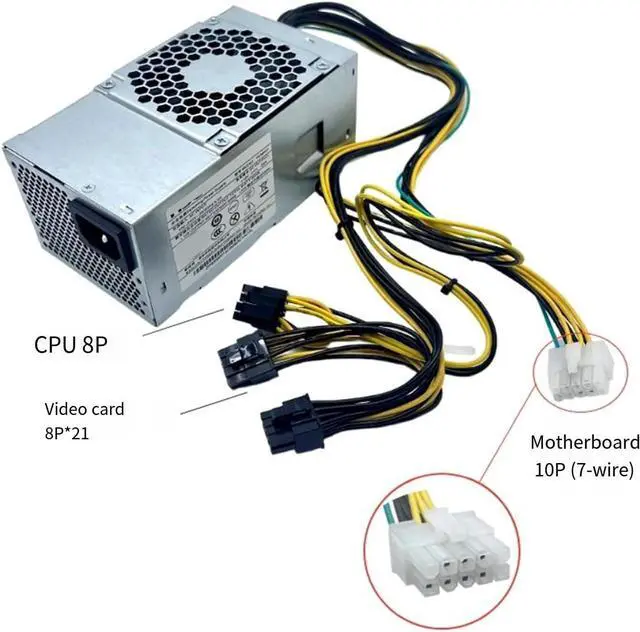 Alt view image 6 of 7 - 180W-600W Power Supply 526T 530T 10pin for Small Case with Stable Output and Enhances Cooling