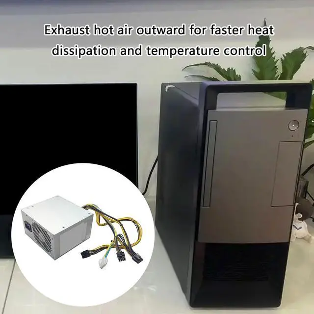 Alt view image 2 of 6 - 10Pin 500W Power Supply Cooling Box for P310 P328 P330 HK600-11PP Gaming and Home Office with Temperature Control