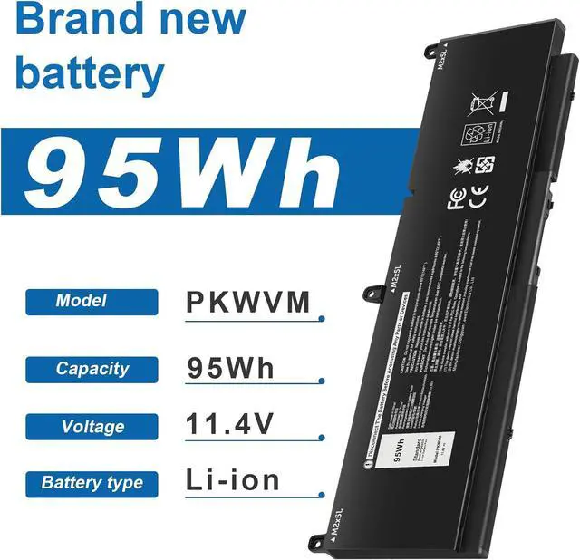 Alt view image 2 of 7 - Futurebatt PKWVM Laptop Battery Replacement for Dell Precision 7550 7560 7750 7760 Mobile Workstation P44E P93F P44E001 P44E002 P93F001 P93F002 C903V CR72X 0CR72X 0447VR 068N03 17C06 453-BBCQ