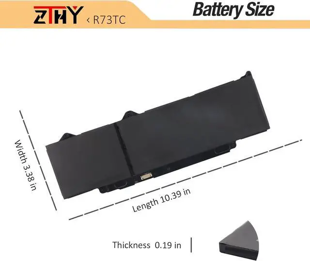 Alt view image 7 of 7 - R73TC DR02P Battery Replacement for Dell Latitude 3340 5340 5350 5440 5540 7455 Latitude 5340 2-in-1 5350 2-in-1 Precision 3480 3580 3490 3590 inspiron 14 Plus 7441 P170G P37G GRWKG JTG7N 54Wh 3-Cell