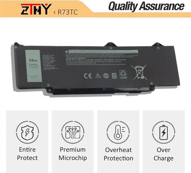 Alt view image 5 of 7 - R73TC DR02P Battery Replacement for Dell Latitude 3340 5340 5350 5440 5540 7455 Latitude 5340 2-in-1 5350 2-in-1 Precision 3480 3580 3490 3590 inspiron 14 Plus 7441 P170G P37G GRWKG JTG7N 54Wh 3-Cell