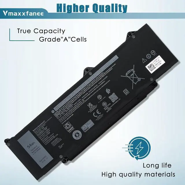 Alt view image 3 of 7 - 54Wh R73TC Laptop Battery Replacement for Dell Latitude 3580 3340 3440 3480 3540 5340 5540 5440 Series Notebook DR02P 2X1V9 GTG7N GRWKG KDM9P 11.4V 4623mAh