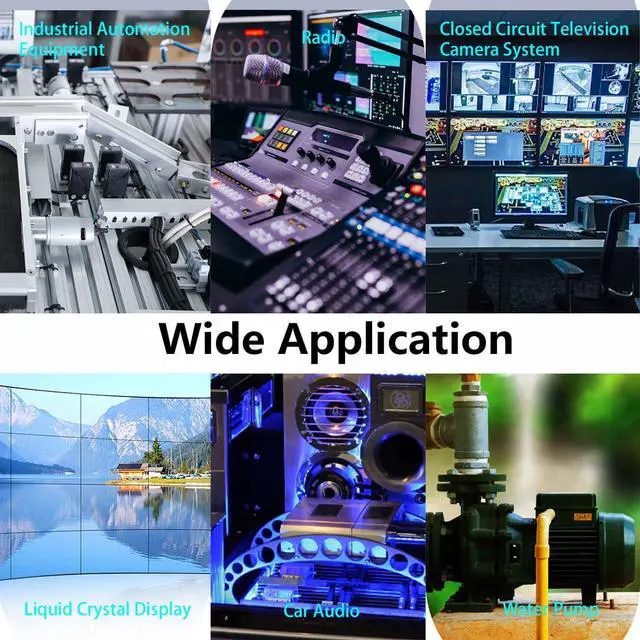 Alt view image 7 of 7 - 24V 62.5A 1500W Power Supply Transformer, 110V AC to DC 24V Converter Adapter 62.5A 1500W SMPS, DC 24V Switching Power Supply for LED Strip Motor Pump CCTV Camera System Car Stereo 3D Printer