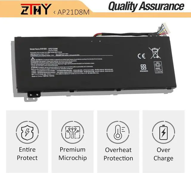 Alt view image 5 of 7 - AP21D8M Laptop Battery Replacement for Acer Nitro 5 AN515-46 AN515-47 AN515-58 AN515-58-56CL AN515-58-766R AN515-58-72QR, Nitro V 15 ANV15-51, Nitro 16 AN16-51 AN16-51-74BV AN16-51-76BS 15.4V 57.48Wh