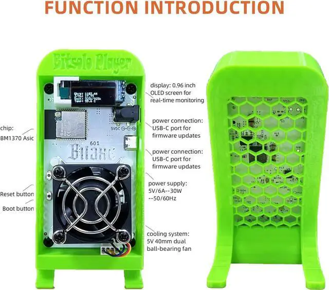 Alt view image 4 of 6 - Bitaxes Gamma 601 Solo Miner 1.2TH/s Bitaxes Miner BM1370 Asic Chip 2.4G WiFi 18W/TH BTC Lottery Crypto Miner Asic Bitcoins Mining Machine Micro Silent Home Use