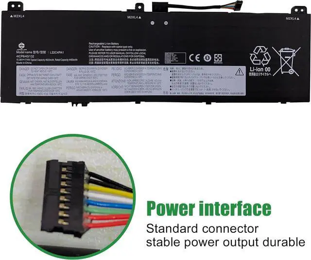 Alt view image 3 of 5 - L22C4PA1 Laptop Battery Replacement for Lenovo Yoga 7 14ARP8 14IRL8 16ARP8 Series SB11K38965 5B11K38968 SB11N45990 5B11N46035 L22M4PA1 L22D4PA1 15.36V 71Wh