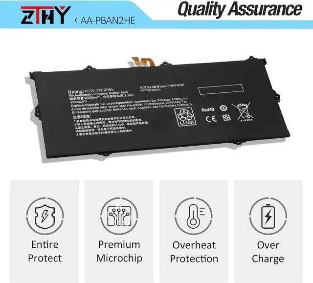 Alt view image 5 of 7 - AA-PBAN2HE Laptop Battery Replacement for Samsung Galaxy Book Go 340XLA NP340XLA, 5G 545XLA NP545XLA, LTE 345XLA NP345XLA NP345XLAA, Chromebook Go 14 340XDA XE340XDA XE340xda-ka1it BA43-00399A 37Wh