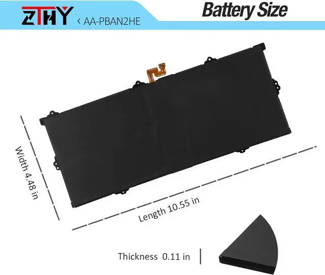 Alt view image 7 of 7 - AA-PBAN2HE Laptop Battery Replacement for Samsung Galaxy Book Go 340XLA NP340XLA, 5G 545XLA NP545XLA, LTE 345XLA NP345XLA NP345XLAA, Chromebook Go 14 340XDA XE340XDA XE340xda-ka1it BA43-00399A 37Wh