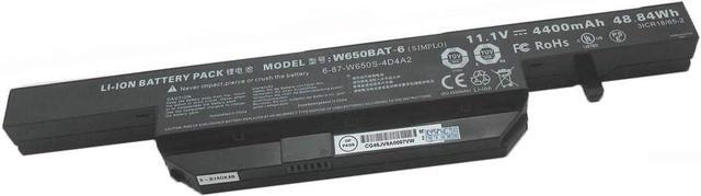 Alt view image 4 of 5 - W650BAT-6 6-87-W650-4E42 6-87-W650S-4D4A3 Laptop Battery Replacement for Clevo W650 W650S W650SC W650SH W650SJ W650SR W650SZ W670SJQ Hasee K610C K650D K570N K710C K590C K750D(11.1V 48.84Wh)