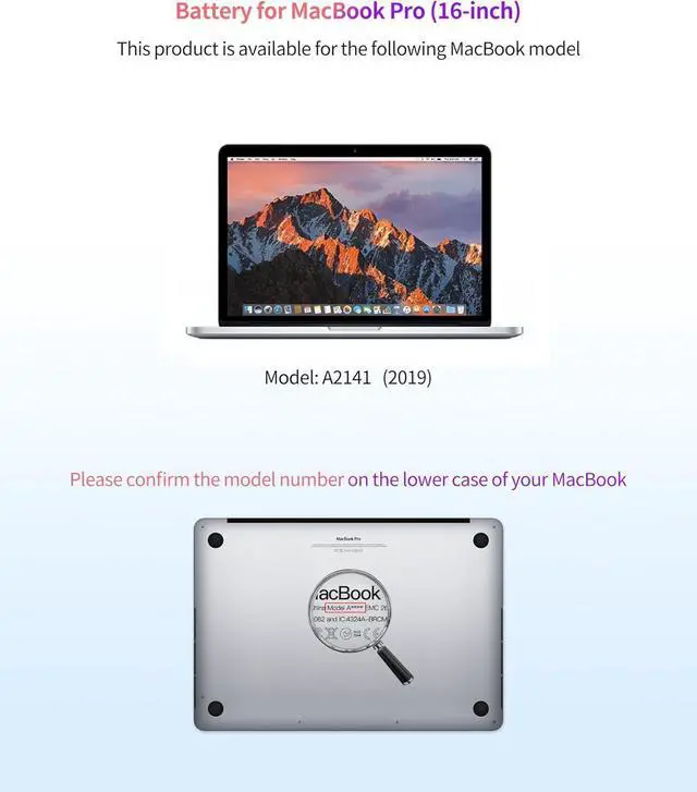 Alt view image 5 of 7 - A2141 Battery Replacement A2113 Battery for MacBook Pro 16 Inch A2141 2020 2019 Year EMC 3347 fits MVVL2 MVVL2LL/A MVVM2 MVVM2LL/A MVVJ2 MVVJ2LL/A MVVK2 MVVK2LL/A 99.8Wh 8790mAh 11.36V