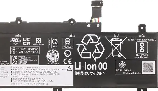 Alt view image 3 of 4 - L20C3PD4 Laptop Battery 57Wh Compatible with Lenovo ThinkPad E14 Gen 2 / E14 Gen 3 / E14 Gen 4 / E15 Gen 2 / E15 Gen 3 / E15 Gen 4 Series L20D3PD4 L20L3PD4 L19C3PD5 L19L3PD5 L20M3PD4
