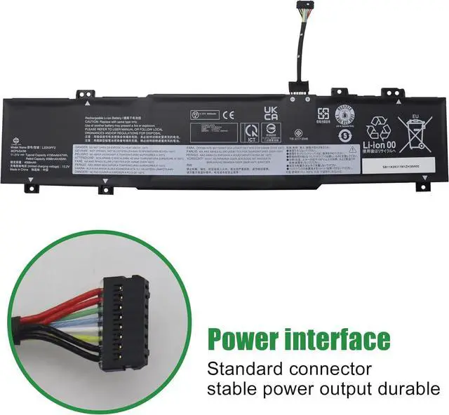 Alt view image 3 of 6 - L22X3PF2 Laptop Battery Replacement for Lenovo V14 V15 G4 AMN IdeaPad Slim 3 14AMN8 Slim 5 Light 14ABR8 Series SB11K09311 5B11K09312 5B11N45310 L22B3PF2 L22D3PF2 L22M3PF2 L22C3PF2 11.31V 47Wh