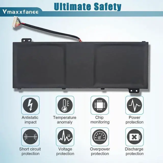 Alt view image 4 of 7 - 57.48Wh AP21D8M Laptop Battery Replacement for Acer Nitro 5 AN515-47 AN515-46 AN515-58 AN515-58-766R AN515-58-56CL AN515-58-72QR,Nitro V 15 ANV15-51,Nitro 16 AN16-51 AN16-51-74BV Series