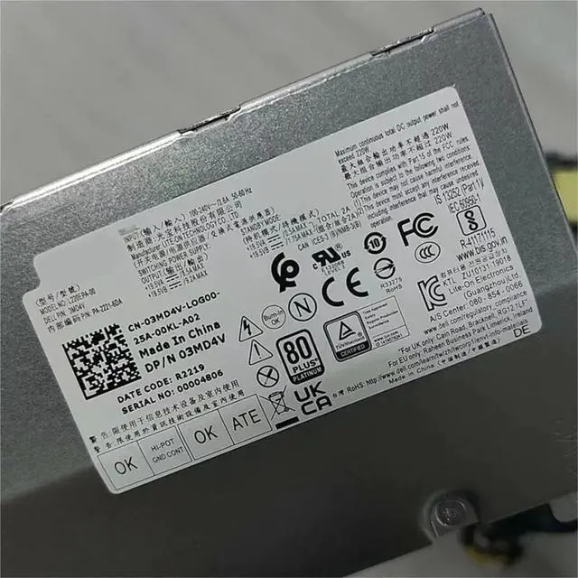 Alt view image 2 of 5 - 1pc Power Supply for 5260 7460 7480 AIO 220W PSU 16Pin H220EPA-00 L220EPA-00 2D7WJ 3MD4V