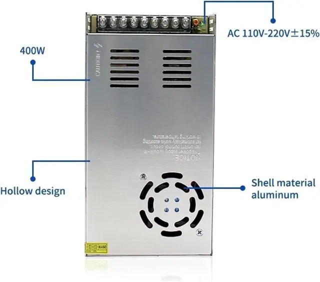Alt view image 5 of 6 - 220V to 12V Power Supply 5V 24V Fonte 500W 3V 5V 9V 12V 15V 18V 24V 36V 48V Switching Power Supply SMPS(5V,12A)