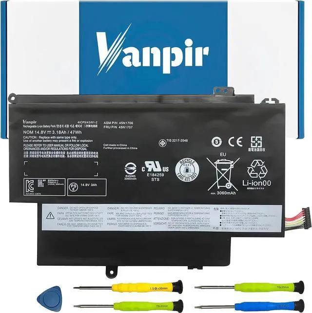 Main image of 45N1706 Laptop Battery 14.8V 47Wh 3180mAh Replacement for Lenovo ThinkPad S1 Yoga 12 12.5" inch Series Notebook 45N1707 45N1704 45N1705