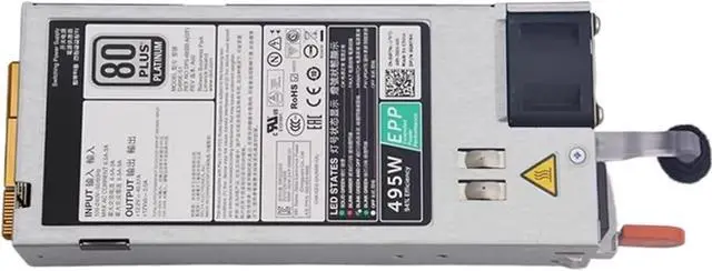 Alt view image 6 of 6 - 1Pcs 495W PSU for R530 R630 R730 R730XD T430 T630 Power Supply D495E-S0 D495E-S1 F495E-S0 02FR04 0N24MJ 09338D