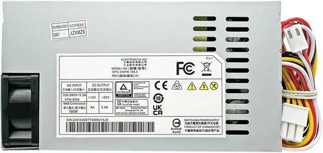 Alt view image 2 of 5 - 190W Power Supply 100-240V 3.5A 47-63HZ for DPS-200PB-185A DPS-200PB-185 A