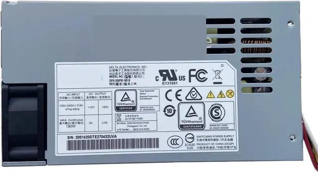 Alt view image 2 of 6 - for DPS-200PB-185 B DPS-200PB-185B 100-240V 190W Power Supply GOQD1325000802 3.5A 47-63HZ +52V 2.5A