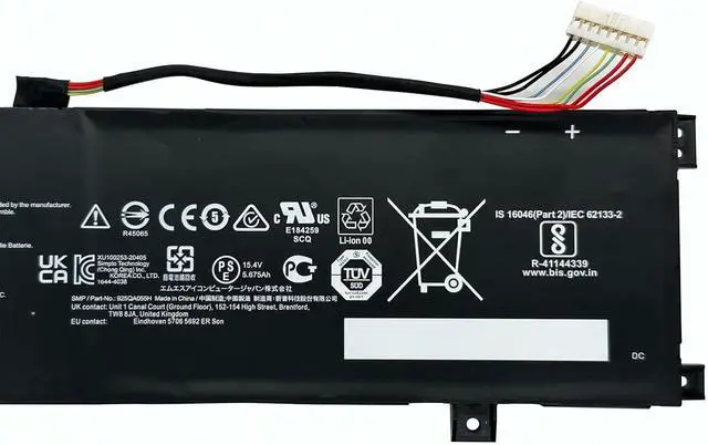Alt view image 3 of 5 - BTY-M55 Laptop Battery 90Wh 5845mAh 4-Cell 15.4V Compatible with MSI Alpha 15 A3DDK A4DEK B5EEK B5EX / Alpha 17 B5EEK / Pulse GL66 12UGK / Sword 15 A11UG Series 925QA055H 4ICP5/63/133
