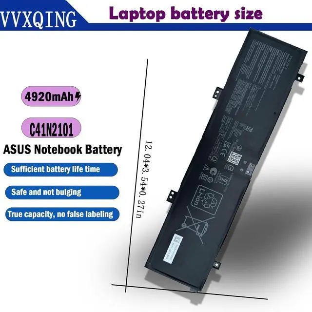 Alt view image 7 of 7 - C41N2101 Laptop Battery Replacement for Asus ROG G14 GA402R TUF FX517 Zenbook Pro 14 Duo OLED UX8402ZEVivoBook Pro 15X OLED K6501ZM Series