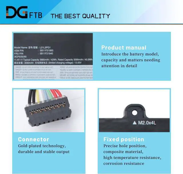 Alt view image 2 of 7 - L21M3P76 Laptop Battery for Lenovo ThinkPad L14 Gen 3 L14 Gen 4 L15 Gen 3 L15 Gen 4 ThinkPad C14 Gen 1 Chromebook Series L21B3P73 SB11H56246 L21D3P71 L21M3PG1 L21D3PG2 L21C3PG2 L21M3PG2 L21C3PG1 63Wh