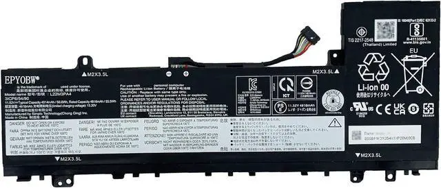Main image of L22M3PA4 Laptop Battery 56.6Wh 4914mAh 3-Cell 11.52V Compatible with Lenovo IdeaPad Slim 5-14ABR8 5-14IAH8 5-14IRL8 5-16ABR8 5-16IAH8 5-16IRL8 Series L22C3PA4 L22B3PA4 L22L3PA4