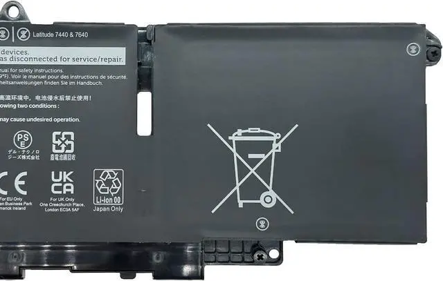 Alt view image 3 of 5 - WW8N8 Laptop Battery 57Wh 4878mAh 11.4V Compatible with DELL Latitude 7340 7350 7440 7450 7640 7650 Series Notebook FH97R 0HYH8 0CTJJ6 2ICP6/65/78 3ICP6/65/78