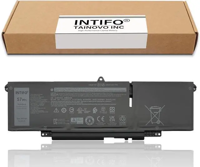 Alt view image 2 of 7 - 57Wh 66DWX Laptop Battery Compatible with Dell Latitude 7340 7350 7440 7450 7640 7650 Series Notebook 00HYH8 0HYH8 086D0Y 86D0Y 0CTJJ6 CTJJ6 0JNYT4 JNYT4 WW8N8 0047T0 047T0 0V0W55 V0W55 FH97R