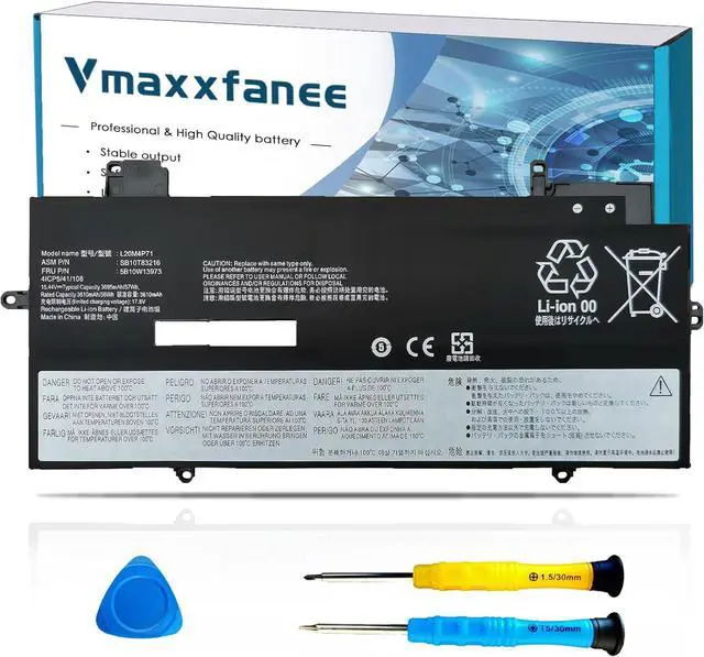 Main image of L20M4P71 Laptop Battery Replacement for Lenovo ThinkPad X1 Carbon 9th 10th Gen X1 Yoga 7th 6th Gen 2021 Series L20D4P71 SB10T83217 5B10W13974 SB10T83218 SB10T83215 L20C4P71 L20L4P71