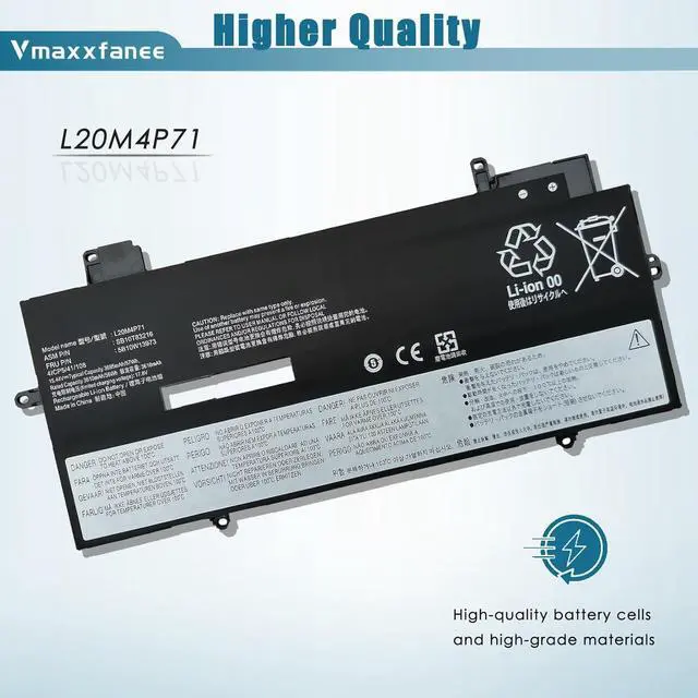 Alt view image 3 of 7 - L20M4P71 Laptop Battery Replacement for Lenovo ThinkPad X1 Carbon 9th 10th Gen X1 Yoga 7th 6th Gen 2021 Series L20D4P71 SB10T83217 5B10W13974 SB10T83218 SB10T83215 L20C4P71 L20L4P71