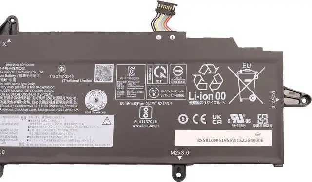 Alt view image 3 of 4 - L20D4P73 Laptop Battery 54.7Wh 3564mAh 4-Cell Compatible with Lenovo ThinkPad X13 Gen 2 20WK / ThinkPad X13 Gen 3 21BN Series L20D3P72 L20C3P72 L20C4P73 L20L4P73 L20M4P73 L20C4P74