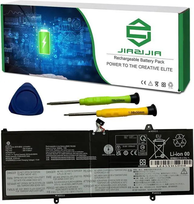 Main image of L21D4PE1 SB11F29418 5B11F29421 Laptop Battery Replacement for Lenovo IdeaPad Yoga 6 13ALC7 13ABR8 Series 5B11N47462 L21C4PE2 SB11F29412 L21M4PE2 15.52V 59Wh