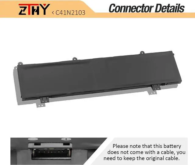 Alt view image 4 of 7 - ZTHY C41N2103 Laptop Battery Replacement for Asus ROG Zephyrus Duo 16 GX650RM GX650RS GX650RW GX650RX NR2202RM NR2202RS NR2202RW NR2202RX GX650RM-LS016W Series 0B200-04120000 4ICP5/63/113 15.4V 90Wh