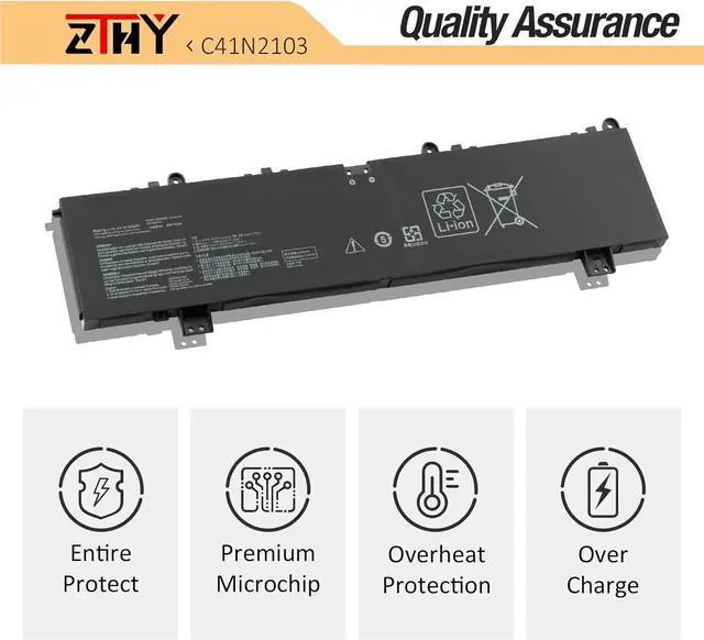 Alt view image 5 of 7 - ZTHY C41N2103 Laptop Battery Replacement for Asus ROG Zephyrus Duo 16 GX650RM GX650RS GX650RW GX650RX NR2202RM NR2202RS NR2202RW NR2202RX GX650RM-LS016W Series 0B200-04120000 4ICP5/63/113 15.4V 90Wh