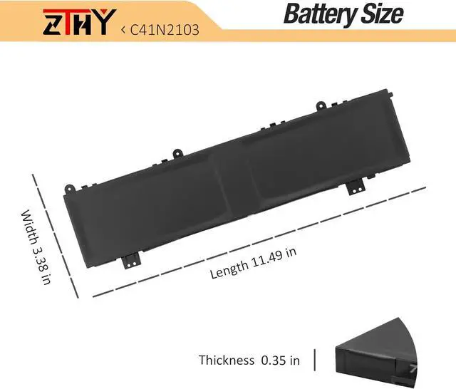 Alt view image 7 of 7 - ZTHY C41N2103 Laptop Battery Replacement for Asus ROG Zephyrus Duo 16 GX650RM GX650RS GX650RW GX650RX NR2202RM NR2202RS NR2202RW NR2202RX GX650RM-LS016W Series 0B200-04120000 4ICP5/63/113 15.4V 90Wh
