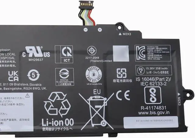Alt view image 3 of 5 - L21B4P71 L21M4P75 Laptop Battery 57Wh 3711mAh 4-Cell 15.36V Compatible with Lenovo ThinkPad T14s Gen 3 / ThinkPad T14s Gen 4 Series L21D4P74 L21L4P73