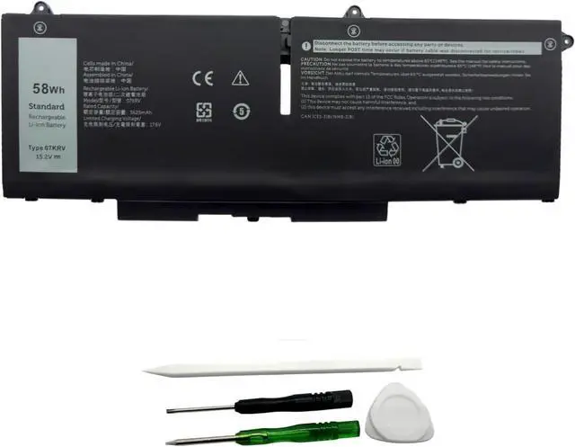 Main image of 07KRV Replacement Laptop Battery for Dell Latitude 5430 5530 Precision 3570 P104F P104F005 P137G P137G004 Series H4PVC 0H4PVC Y86WG 0Y86WG 08WRCR 078FWY 4FVJG O7KRV