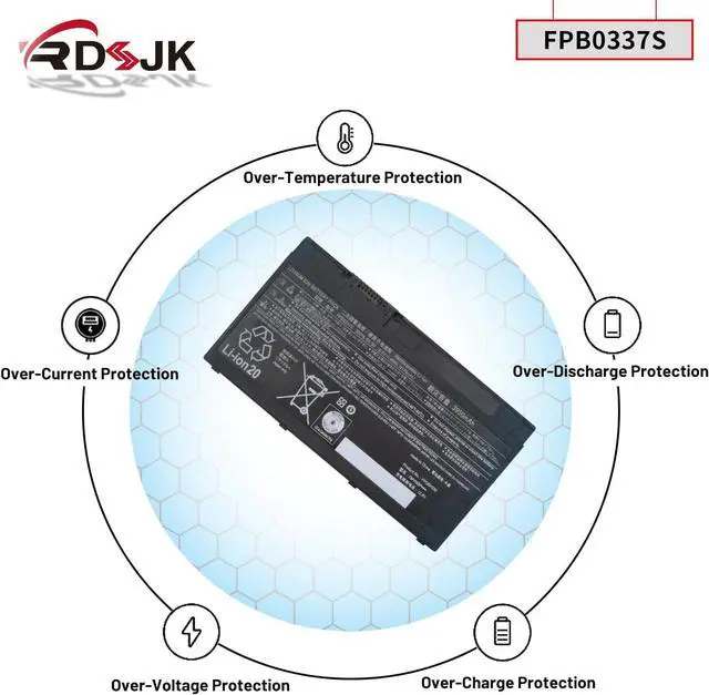 Alt view image 6 of 7 - FPB0337S FPCBP530 FMVNBP246 FPCBP528 FMVNBP245 Laptop Battery for Fujitsu Lifebook P727 P728 U727 U728 U729 U729X Series FPCBP530AP CP734929-01 CP753148-01 CP796669-01 CP778922-01 10.8V 45Wh/4170mAh