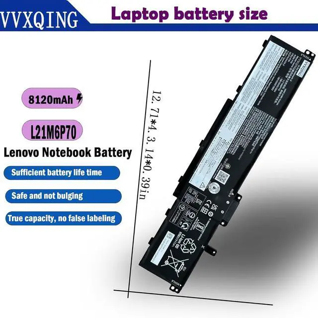 Alt view image 7 of 7 - L21M6P70 L21L6P70 L21C6P70 L21D6P70 Laptop Battery for Lenovo ThinkPad P16 1st Gen 2022 Series 5B10W51893 5B10W51894 SB10W51994 SB10W51995 SB10W51894 3ICP5/54/90-211.52V 94Wh -2C2 HSTNN-UB7J