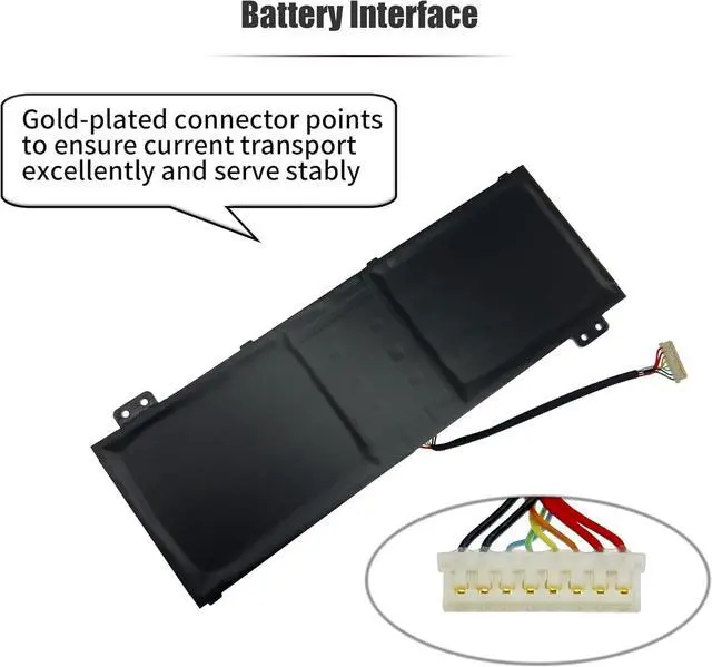 Alt view image 5 of 7 - 57.48Wh AP21D8M Laptop Battery Compatible with Acer Nitro 5 AN515-46 AN515-47 AN515-58-56CL AN515-58-766R AN515-58-72QR AN515-58-75NM Nitro V 15 ANV15-51 16 AN16-51-74BV [15.4V 3733mAh 4-Cell]