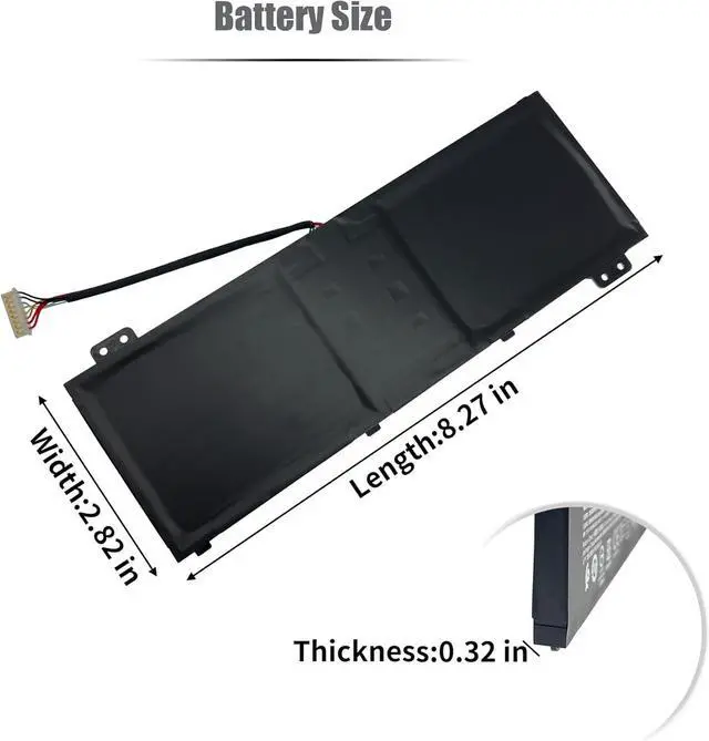 Alt view image 6 of 7 - 57.48Wh AP21D8M Laptop Battery Compatible with Acer Nitro 5 AN515-46 AN515-47 AN515-58-56CL AN515-58-766R AN515-58-72QR AN515-58-75NM Nitro V 15 ANV15-51 16 AN16-51-74BV [15.4V 3733mAh 4-Cell]