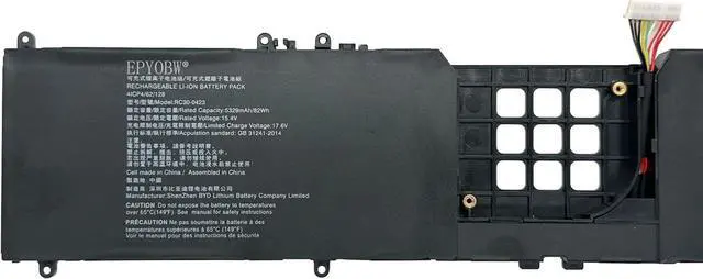 Alt view image 2 of 5 - RC30-0423 Laptop Battery 82Wh 4-Cell Compatible with Razer Blade Pro 17 RTX 3080 / Blade 17 RTX 3080 Ti/Blade 17 Early 2022 Series RZ09-0368