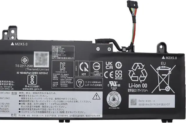 Alt view image 3 of 5 - L22M3PG4 Laptop Battery 47Wh 4156mAh 11.31V Compatible with Lenovo ThinkPad E14 Gen 5 E16 Gen 1 Series L22X3PG4 5B11N45961 5B11K63024 L22B3PG4 SB11N46023 5B11N45978 L22D3PG4SD 5B11K63020