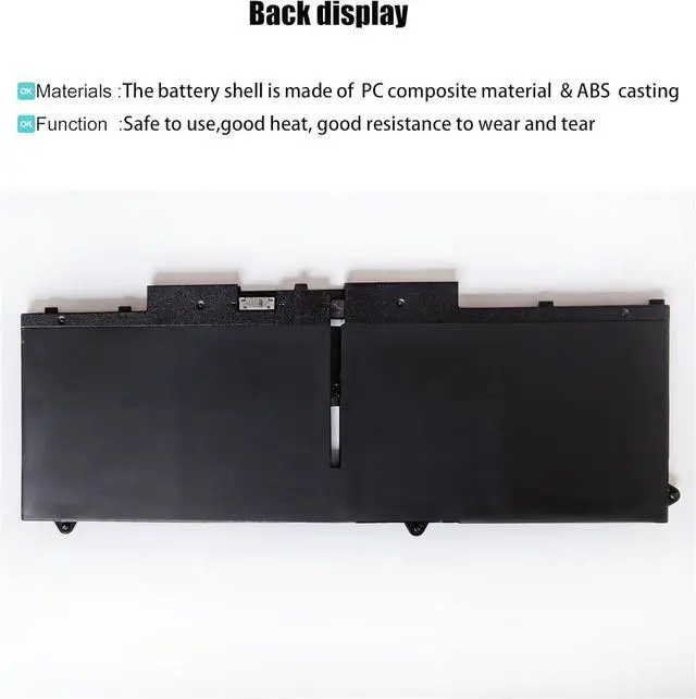 Alt view image 5 of 5 - FK0VR Battery Replacement for Dell Latitude 5330 7330 7430 7530 / Latitude 5330 2-in-1/7330 2-in-1/7430 2-in-1 / P133G P134G Series FKOVR 8H6WD 293F1 01VX5 404T8 51R71 8P81K 15.2V 58Wh