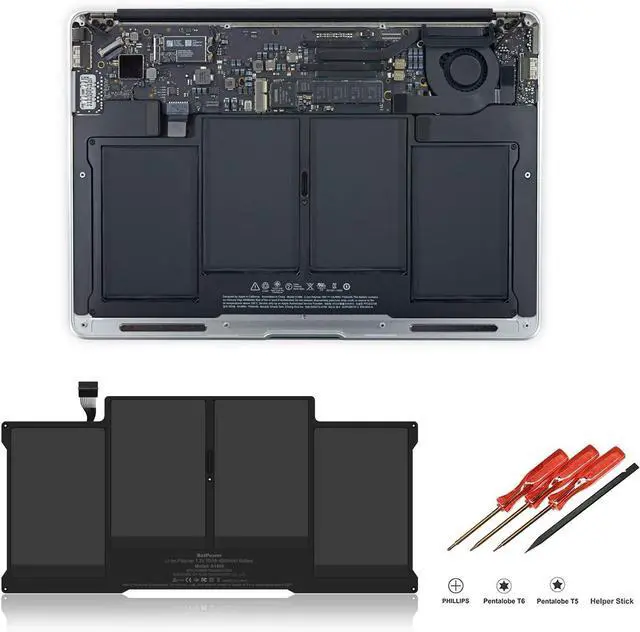 Alt view image 3 of 7 - BatPower A1405 A1377 Replacement Laptop Battery for Apple Mid 2011 Late 2011 MacBook Air 13-inch A1369 EMC 2469 MC965 MC966 BTO CTO MC503 MC504 Battery MacBook Air 13 A1369 Apple A1405 Battery 50Wh