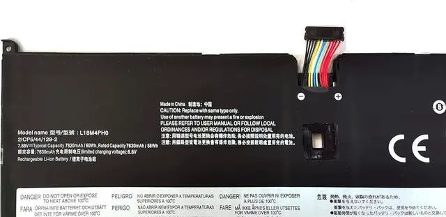 Alt view image 3 of 7 - 7.68V 60Wh L18C4PH0 L18M4PH0 5B10T11586 5B10T11686 2ICP5/44/129-2 Replacement Laptop Battery for Lenovo Yoga C940-14 C940-14IIL 81Q9 Series