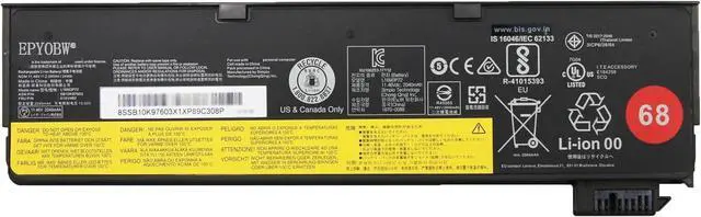 Main image of L16M3P72 Laptop Battery 24Wh 2095mAh 11.46V Compatible with Lenovo ThinkPad X240 X250 T440 T450 L450 L460 W550 P50s A275 Series SB10K97603 01AV460 45N1126 45N1127 45N1775 45N1124 45N1125 68 68+