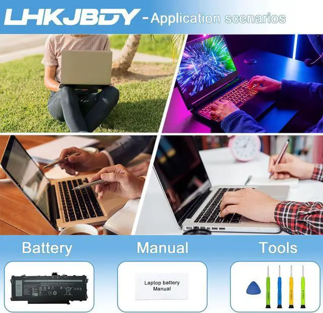 Alt view image 7 of 7 - GT6TK Laptop Battery Compatible with Dell Latitude 9440 9450 2-in-1 Series 0MWK05 MWK05 K2CPY 0K2CPY 60Wh 5065mAh 11.55V