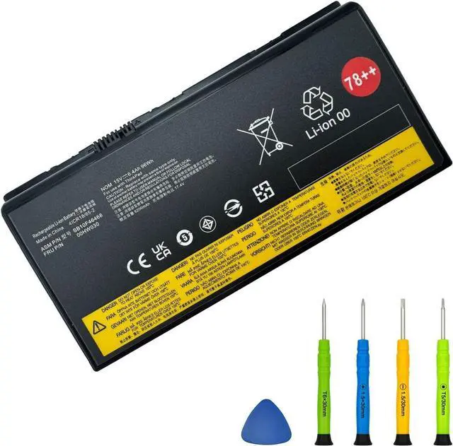 Main image of 78+ 78++ 00HW030 SB10F46468 Laptop Battery Compatible with Lenovo ThinkPad P71 20HK ThinkPad P70 20ER 20ES Series Notebook 01AV451 5B10W13950 4X50K14092 15V 96Wh 6400mAh